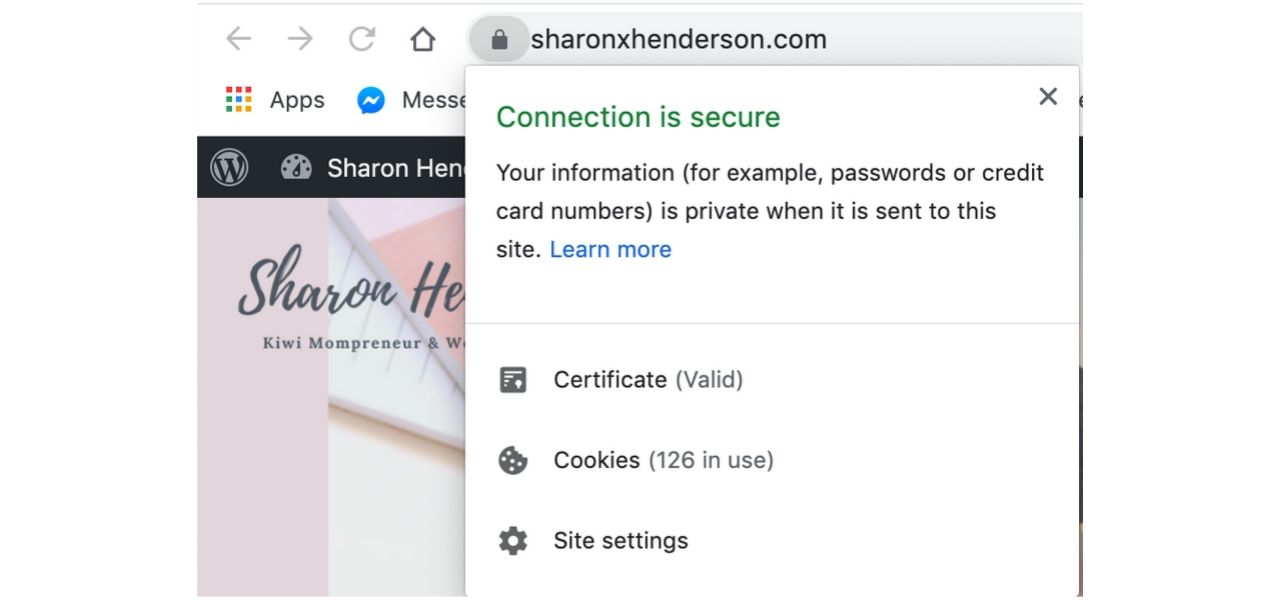 A Secure Site with a Valid SSL Certificate Installed